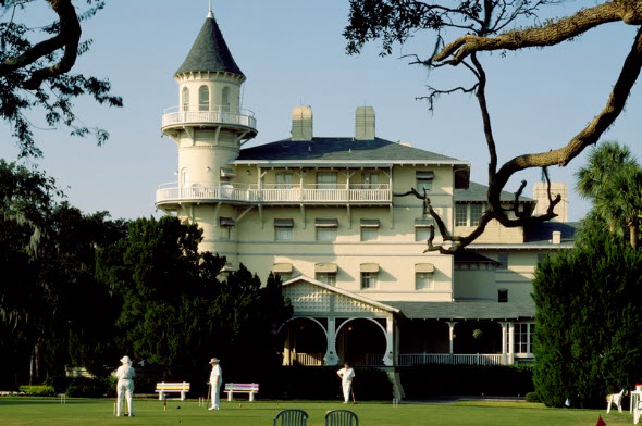 Photo of the Jekyll Island Clubhouse off the coast of Georgia